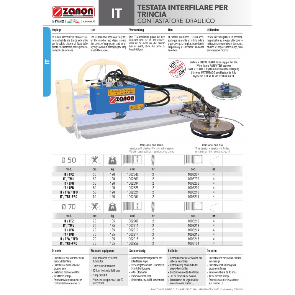 Inter-row disc ZANON IT | agrobond.lt
